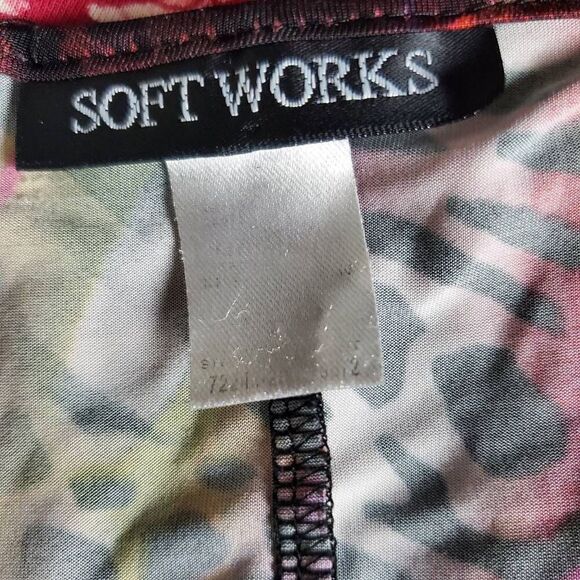 Soft Works Multicolor Sheer Cardigan & Black Tank Top Set, M - Picture 5 of 6